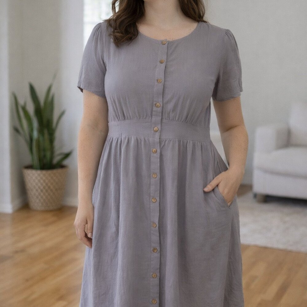Piper and Scoot Women’s Midi Dress with pockets